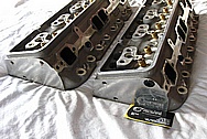 Aluminum V8 Cylinder Heads BEFORE Chrome-Like Metal Polishing and Buffing Services