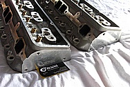 Aluminum V8 Cylinder Heads BEFORE Chrome-Like Metal Polishing and Buffing Services