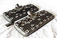 Eddie Meyer Hollywood Aluminum Cylinder Heads BEFORE Chrome-Like Metal Polishing and Buffing Services