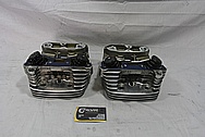 Harley Davidson Motorcycle S&S Engine Cylinders and Cylinder Heads BEFORE Chrome-Like Metal Polishing and Buffing Services / Resoration Services 