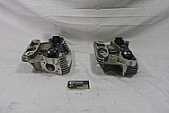 Harley Davidson Motorcycle S&S Engine Cylinders and Cylinder Heads BEFORE Chrome-Like Metal Polishing and Buffing Services / Resoration Services 