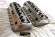Aluminum V8 Engine Cylinder Heads BEFORE Chrome-Like Metal Polishing and Buffing Services / Resoration Services