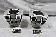 Harley Davidson Aluminum Motorcycle Engine Cylinder Heads BEFORE Chrome-Like Metal Polishing and Buffing Services / Resoration Services