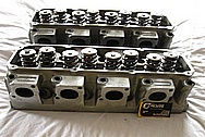 Brodix Aluminum Engine Cylinder Heads BEFORE Chrome-Like Metal Polishing and Buffing Services / Resoration Services