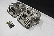 Harley Davidson Shovelhead Aluminum Engine Cylinder Heads BEFORE Chrome-Like Metal Polishing and Buffing Services / Resoration Services