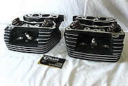 Motorcycle Aluminum Cylinder Heads BEFORE Chrome-Like Metal Polishing and Buffing Services / Restoration Services 