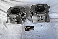 Motorcycle Aluminum Cylinder Heads BEFORE Chrome-Like Metal Polishing and Buffing Services / Restoration Services 