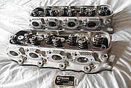 Brodix Aluminum V8 Racing Cylinder Heads BEFORE Chrome-Like Metal Polishing and Buffing Services / Restoration Services 