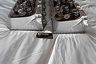 Brodix Aluminum V8 Racing Cylinder Heads BEFORE Chrome-Like Metal Polishing and Buffing Services / Restoration Services 