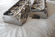 Aluminum V8 Cylinder Heads BEFORE Chrome-Like Metal Polishing and Buffing Services / Restoration Services 