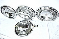 1965 Lincoln Continental Aluminum Hub Caps AFTER Chrome-Like Metal Polishing and Buffing Services / Restoration Services 