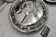 1985 Buick Riviera Stainless Steel Hubcaps AFTER Chrome-Like Metal Polishing - Stainless Steel Polishing