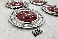 Mercedes Benze Stainless Steel Hubcaps AFTER Chrome-Like Metal Polishing - Stainless Steel Polishing and Custom Painting Services 