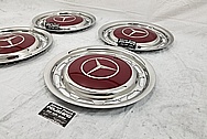 Mercedes Benze Stainless Steel Hubcaps AFTER Chrome-Like Metal Polishing - Stainless Steel Polishing and Custom Painting Services 