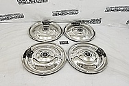 1957 Lincoln Continental Stainless Steel Blade Hubcaps AFTER Chrome-Like Metal Polishing and Buffing Services - Aluminum Polishing and Custom Painting Services 