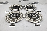 Stainless Steel Mercedes Benz Hubcaps AFTER Chrome-Like Metal Polishing and Buffing Services / Restoration Services - Steel Polishing Services Plus Custom Painting Services 