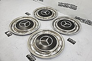 Stainless Steel Mercedes Benz Hubcaps AFTER Chrome-Like Metal Polishing and Buffing Services / Restoration Services - Steel Polishing Services Plus Custom Painting Services 