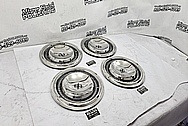 1966 Lincoln Continental Stainless Steel Hubcaps AFTER Chrome-Like Metal Polishing and Buffing Services / Restoration Services - Steel Polishing Services Plus Custom Painting Services