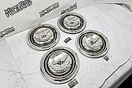 1966 Lincoln Continental Stainless Steel Hubcaps AFTER Chrome-Like Metal Polishing and Buffing Services / Restoration Services - Steel Polishing Services Plus Custom Painting Services