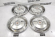 1966 Cadillac Stainless Steel Hubcaps AFTER Chrome-Like Metal Polishing and Buffing Services - Stainless Steel Polishing - Hubcap Polishing