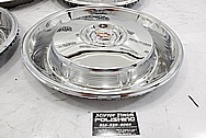 1966 Cadillac Stainless Steel Hubcaps AFTER Chrome-Like Metal Polishing and Buffing Services - Stainless Steel Polishing - Hubcap Polishing