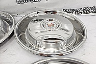 1966 Cadillac Stainless Steel Hubcaps AFTER Chrome-Like Metal Polishing and Buffing Services - Stainless Steel Polishing - Hubcap Polishing