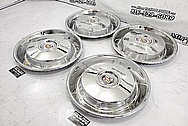 1966 Cadillac Stainless Steel Hubcaps AFTER Chrome-Like Metal Polishing and Buffing Services - Stainless Steel Polishing - Hubcap Polishing