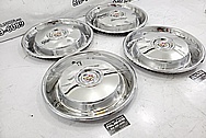 1966 Cadillac Stainless Steel Hubcaps AFTER Chrome-Like Metal Polishing and Buffing Services - Stainless Steel Polishing - Hubcap Polishing