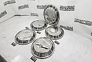 1973 Cadillac Stainless Steel Hubcaps AFTER Chrome-Like Metal Polishing and Buffing Services - Stainless Steel Polishing - Hubcap Polishing