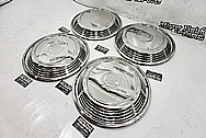 1972 Cadillac Stainless Steel Hubcaps AFTER Chrome-Like Metal Polishing and Buffing Services / Restoration Services - Aluminum Polishing - Hubcap Polishing