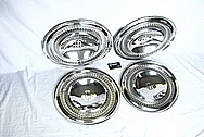 1965 Lincoln Continental Aluminum Hub Caps AFTER Chrome-Like Metal Polishing and Buffing Services / Restoration Services 