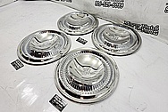 1965 Lincoln Continental Stainless Steel Hubcaps AFTER Chrome-Like Metal Polishing and Buffing Services / Restoration Services - Stainless Steel Polishing Services - Hubcap Polishing Service