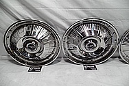 1964 Ford Thunderbird Aluminum Hubcaps AFTER Chrome-Like Metal Polishing and Buffing Services