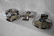 1965 Plymouth Valiant Steel Hubcaps AFTER Chrome-Like Metal Polishing and Buffing Services / Restoration Services Plus Dent Removal Services 