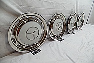 Aluminum Mercedez Benz Stainless Steel Hubcaps AFTER Chrome-Like Metal Polishing and Buffing Services / Restoration Services 