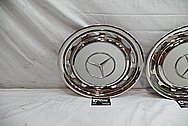 Aluminum Mercedez Benz Stainless Steel Hubcaps AFTER Chrome-Like Metal Polishing and Buffing Services / Restoration Services 