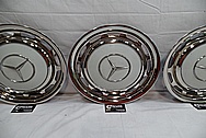 Aluminum Mercedez Benz Stainless Steel Hubcaps AFTER Chrome-Like Metal Polishing and Buffing Services / Restoration Services 