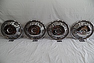 1967 Cadillac Eldorado Stainless Steel Hubcaps AFTER Chrome-Like Metal Polishing and Buffing Services - Stainless Steel Polishing