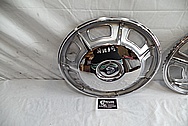 1967 Cadillac Eldorado Stainless Steel Hubcaps AFTER Chrome-Like Metal Polishing and Buffing Services - Stainless Steel Polishing