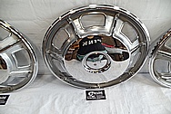 1967 Cadillac Eldorado Stainless Steel Hubcaps AFTER Chrome-Like Metal Polishing and Buffing Services - Stainless Steel Polishing