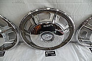 1967 Cadillac Eldorado Stainless Steel Hubcaps AFTER Chrome-Like Metal Polishing and Buffing Services - Stainless Steel Polishing