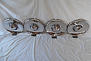 Plymouth Stainless Steel Hubcaps AFTER Chrome-Like Metal Polishing - Stainless Steel Polishing