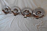 Plymouth Stainless Steel Hubcaps AFTER Chrome-Like Metal Polishing - Stainless Steel Polishing