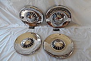 Plymouth Stainless Steel Hubcaps AFTER Chrome-Like Metal Polishing - Stainless Steel Polishing