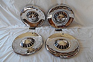 Plymouth Stainless Steel Hubcaps AFTER Chrome-Like Metal Polishing - Stainless Steel Polishing