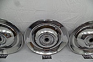 1953 Cadillac Sombrero Stainless Steel Hubcaps AFTER Chrome-Like Metal Polishing - Stainless Steel Polishing