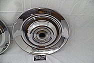 1953 Cadillac Sombrero Stainless Steel Hubcaps AFTER Chrome-Like Metal Polishing - Stainless Steel Polishing