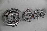 1953 Cadillac Sombrero Stainless Steel Hubcaps AFTER Chrome-Like Metal Polishing - Stainless Steel Polishing