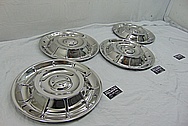 1958 Chevrolet Corvette Stainless Steel Hubcaps AFTER Chrome-Like Metal Polishing and Buffing Services - Stainless Steel Polishing