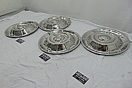 1958 Chevrolet Corvette Stainless Steel Hubcaps AFTER Chrome-Like Metal Polishing and Buffing Services - Stainless Steel Polishing